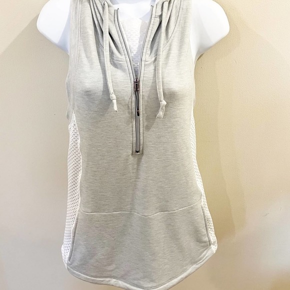 CALIA Effortless Heather Sleeveless Zip Hoodie XS - Picture 2 of 13